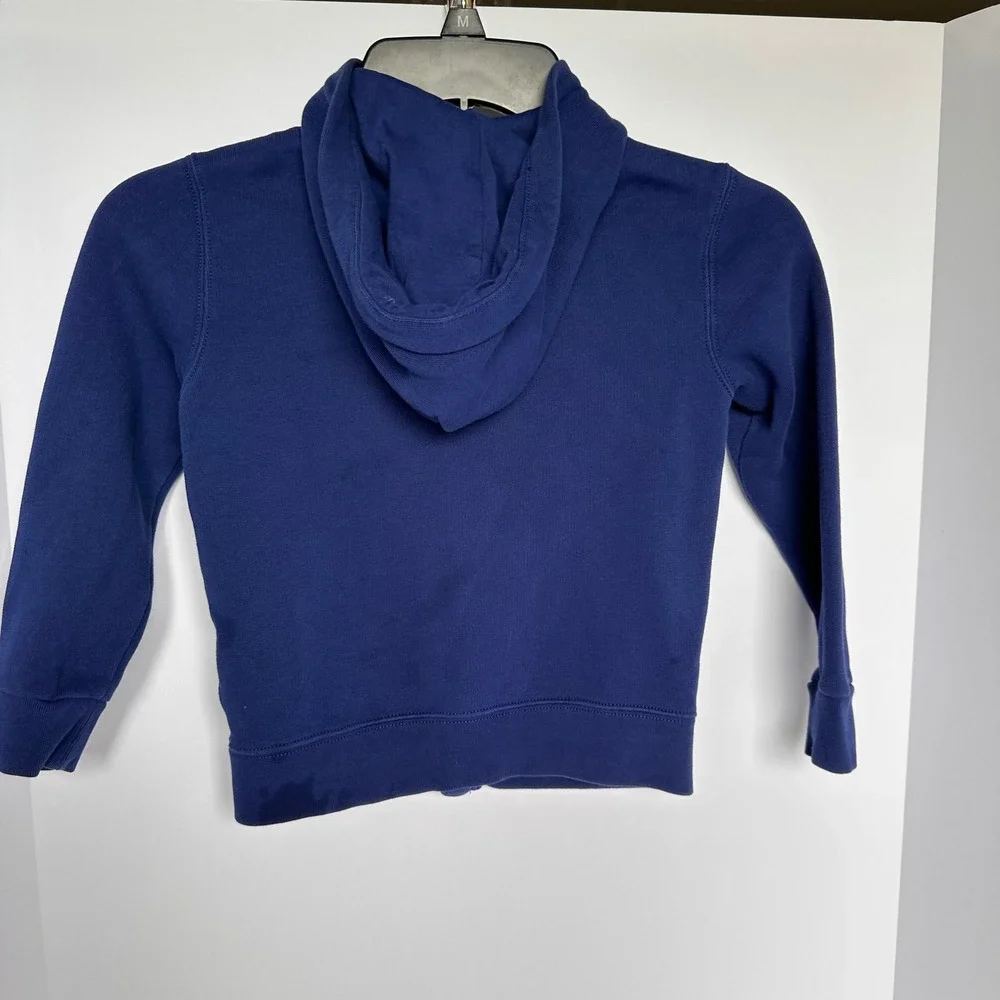 Polo Ralph Lauren Boys Blue Full Zip Hoodie Sweatshirt Gold Pony Logo Size‎ 5